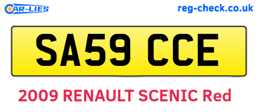 SA59CCE are the vehicle registration plates.