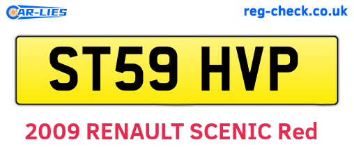 ST59HVP are the vehicle registration plates.