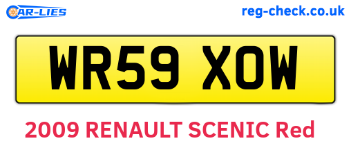 WR59XOW are the vehicle registration plates.
