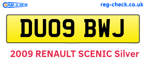 DU09BWJ are the vehicle registration plates.