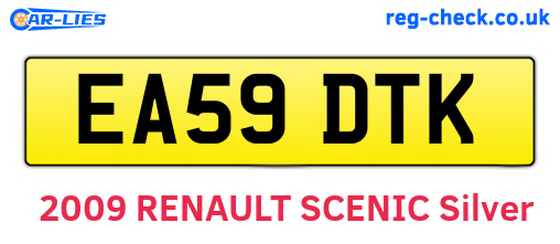 EA59DTK are the vehicle registration plates.