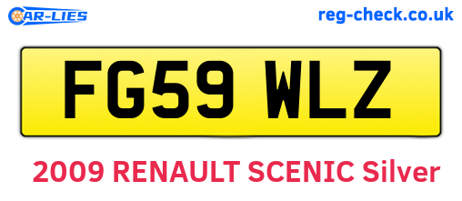 FG59WLZ are the vehicle registration plates.