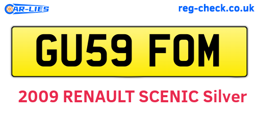 GU59FOM are the vehicle registration plates.
