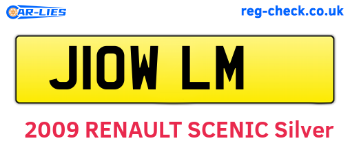 J10WLM are the vehicle registration plates.