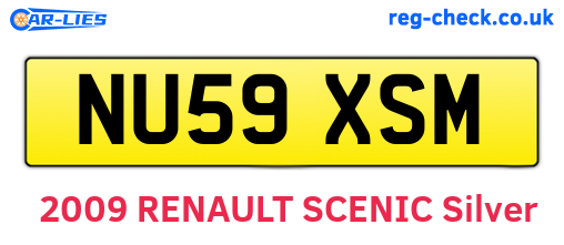 NU59XSM are the vehicle registration plates.