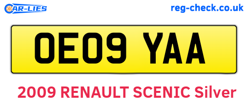 OE09YAA are the vehicle registration plates.