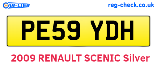 PE59YDH are the vehicle registration plates.