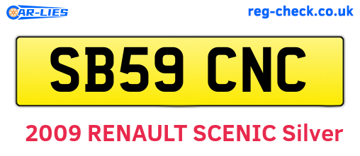 SB59CNC are the vehicle registration plates.