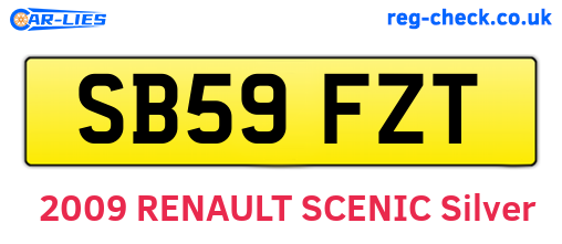 SB59FZT are the vehicle registration plates.