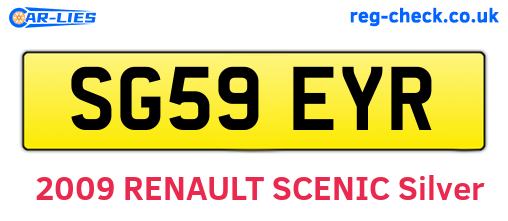 SG59EYR are the vehicle registration plates.
