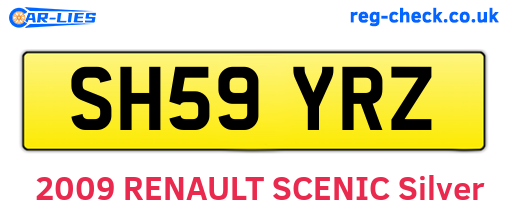 SH59YRZ are the vehicle registration plates.