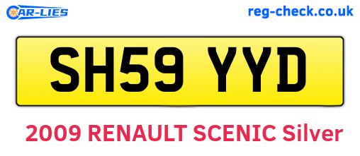 SH59YYD are the vehicle registration plates.