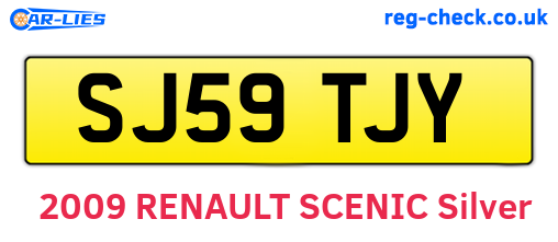 SJ59TJY are the vehicle registration plates.