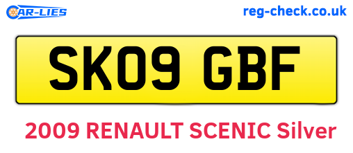 SK09GBF are the vehicle registration plates.