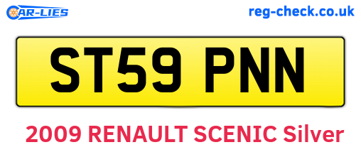 ST59PNN are the vehicle registration plates.