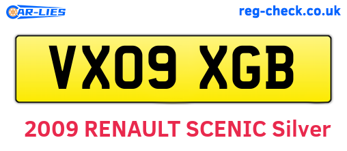 VX09XGB are the vehicle registration plates.