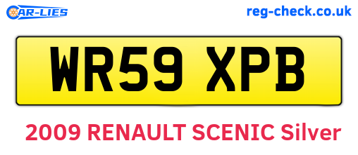 WR59XPB are the vehicle registration plates.