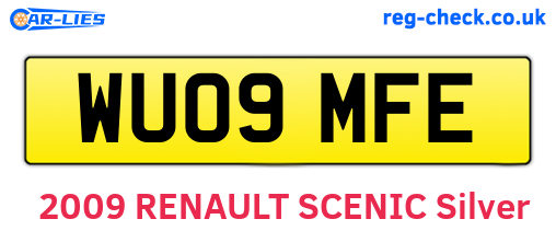 WU09MFE are the vehicle registration plates.