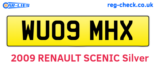 WU09MHX are the vehicle registration plates.