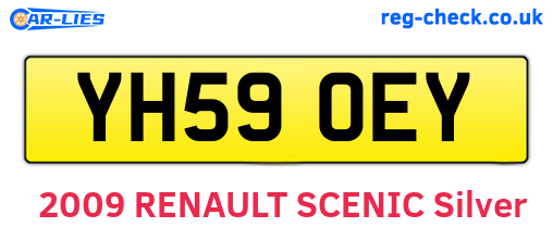 YH59OEY are the vehicle registration plates.