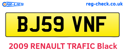 BJ59VNF are the vehicle registration plates.
