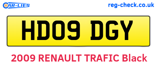 HD09DGY are the vehicle registration plates.