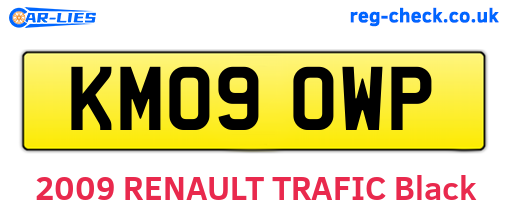 KM09OWP are the vehicle registration plates.