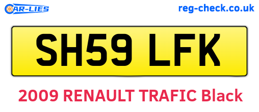 SH59LFK are the vehicle registration plates.