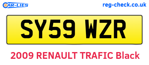 SY59WZR are the vehicle registration plates.