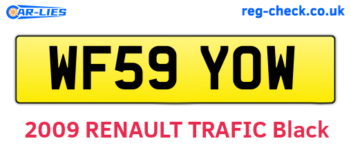 WF59YOW are the vehicle registration plates.