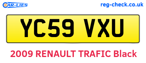 YC59VXU are the vehicle registration plates.
