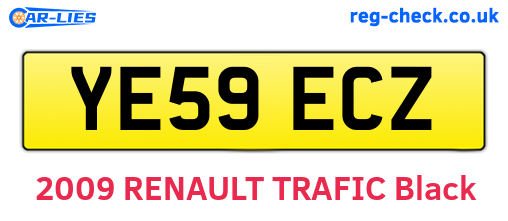 YE59ECZ are the vehicle registration plates.