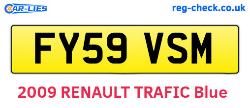 FY59VSM are the vehicle registration plates.