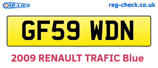 GF59WDN are the vehicle registration plates.