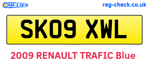 SK09XWL are the vehicle registration plates.