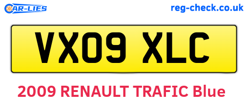 VX09XLC are the vehicle registration plates.