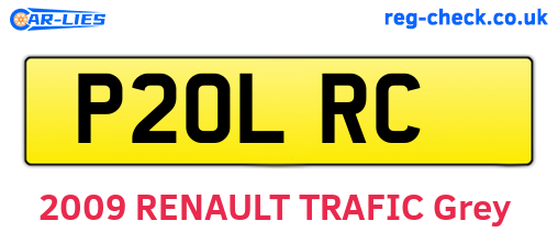 P20LRC are the vehicle registration plates.