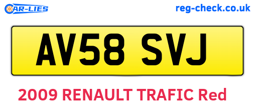 AV58SVJ are the vehicle registration plates.