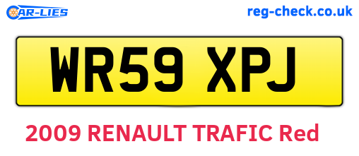 WR59XPJ are the vehicle registration plates.