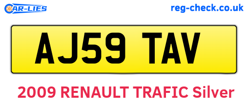 AJ59TAV are the vehicle registration plates.