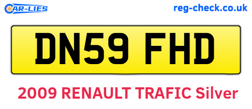 DN59FHD are the vehicle registration plates.