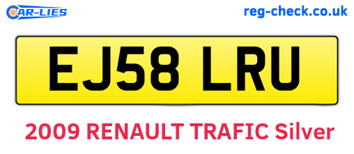 EJ58LRU are the vehicle registration plates.