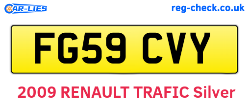 FG59CVY are the vehicle registration plates.