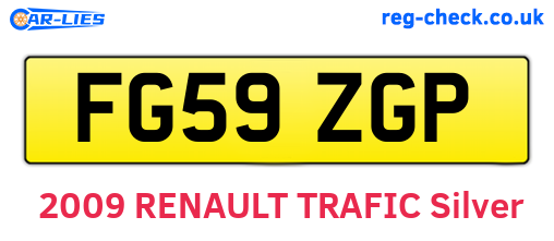 FG59ZGP are the vehicle registration plates.