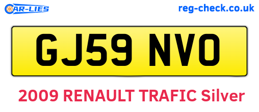 GJ59NVO are the vehicle registration plates.