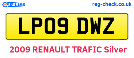 LP09DWZ are the vehicle registration plates.