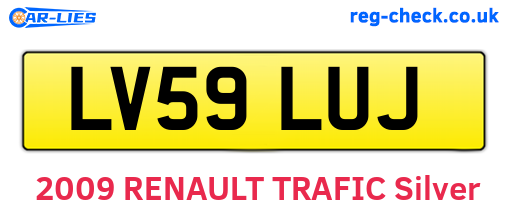 LV59LUJ are the vehicle registration plates.
