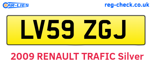 LV59ZGJ are the vehicle registration plates.