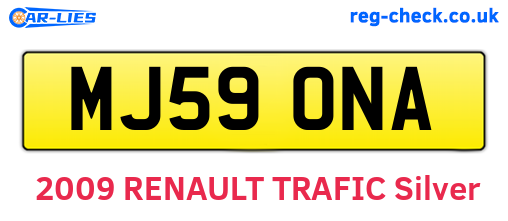 MJ59ONA are the vehicle registration plates.