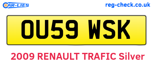 OU59WSK are the vehicle registration plates.